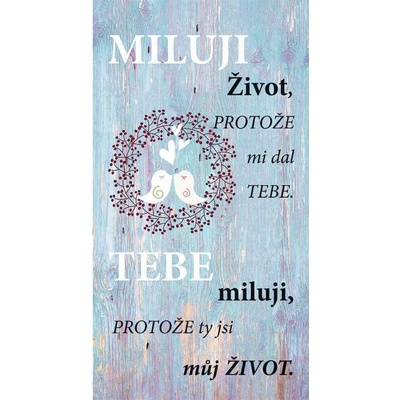 Dekorační obraz 20 x 40 cm - Miluji život