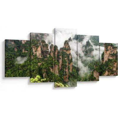 Obraz - National Park Zhangjiajie, Čína, päťdielne 150x80 cm