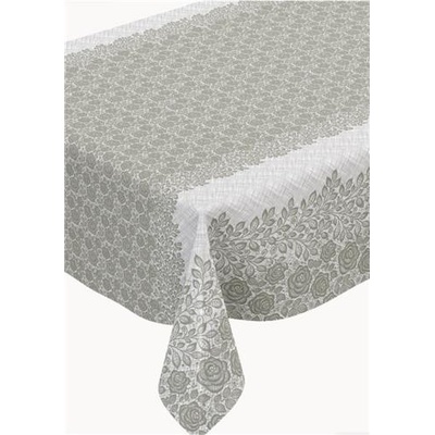 Ubrus PVC 179A květy růží šedé metráž, 20 m x 140 cm, IMPOL TRADE