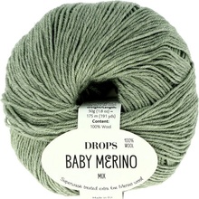Drops Baby Merino MIX 50 zelená šalvia