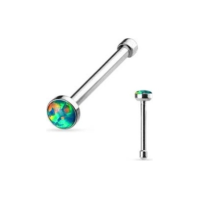 Šperky4U piercing do nosu zelený opál N0009-G