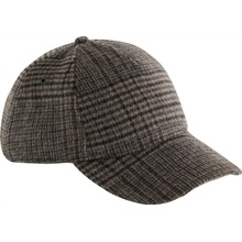 Beechfield 5 panelová kšiltovka Wool Blend Check B 625