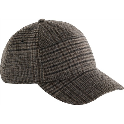 Beechfield 5 panelová kšiltovka Wool Blend Check B 625