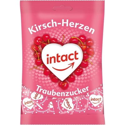 INTACT Hroznový cukor čerešňové srdiečka 75 g