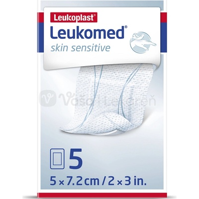 Leukomed Skin Sensitive 5 x 7,2 cm 5 ks netk.krytie