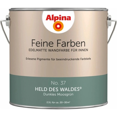 Alpina Fine Colors č. 37 Hero of the Forest® Mechově zelená elegantní matná 2,5 l