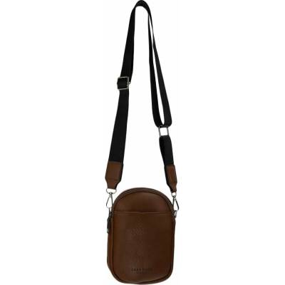 CLARRY dámska crossbody koženková kabelka Tmavohnedá