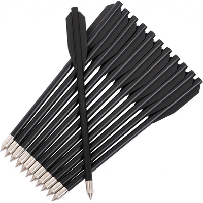 Black Flash ALU 6,5“ 12 ks černý plast