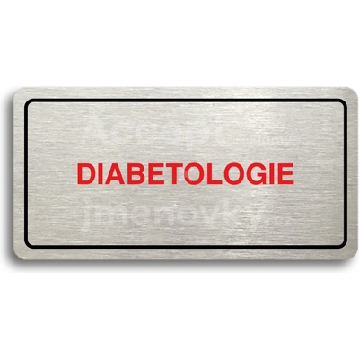 ACCEPT Piktogram DIABETOLOGIE - stříbrná tabulka - barevný tisk
