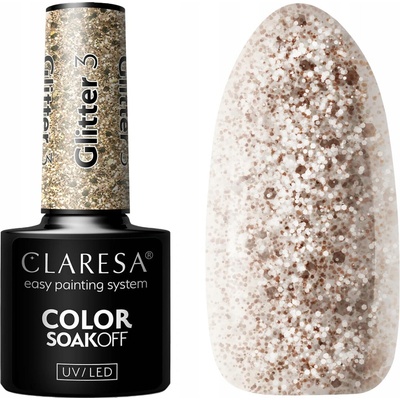 Claresa Gél lak Glitter 3 5 g