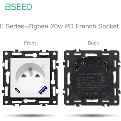 BSEED Zigbee inteligentná zásuvka - Echo Click Biela E Áno