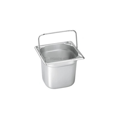 Gastro nádoba plná s uchami GN 1/6 17,6 x 16,2 x 15 cm, nerez 3153615