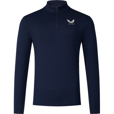 Castore 1/4 ZIP LS Top tmavo modrá