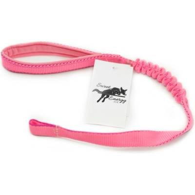 Bungee rukojeť pro míčky a hračky s amortizérem – 54 cm Šířka: 2 cm, Barva: neonově růžová