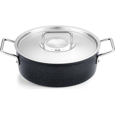 Kastrol ADAMANT 28 cm, 4,3 l, s nerezovou poklicí, nepřilnavý povrch, Fissler