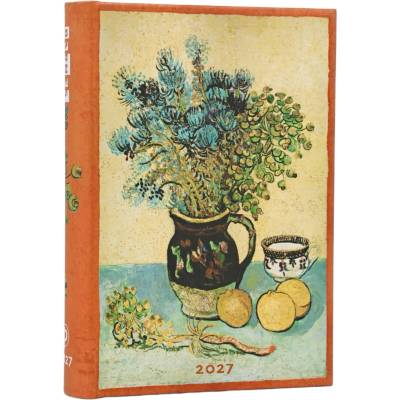 Paperblanks Van Gogh's Still Life Mini 12-Month Hardcover Dayplanner Elastic Band Closure Daily 2027