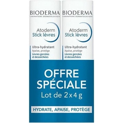 Bioderma Atoderm péče na suché a popraskané rty 2 x 4 g