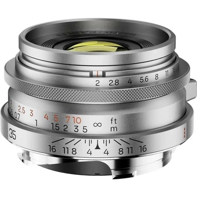 Syntex DZO Thypoch Ksana 35mm f/2 ASPH. Full-frame Photo Lens (Leica M, Silver Chrome)