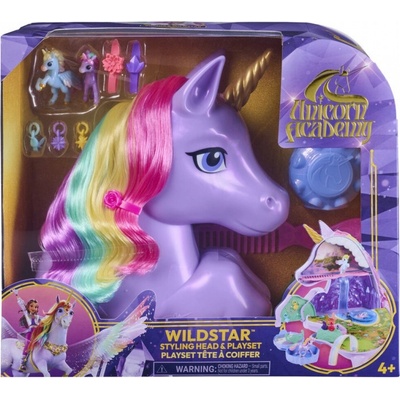 Spin Master Unicorn Academy Česací Hlava Rozložitelná na Hrací Set
