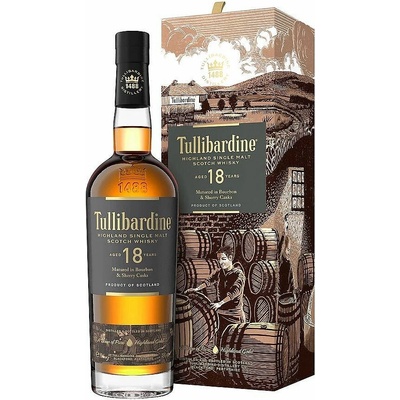 Tullibardine 18y 43% 0,7 l (kazeta)