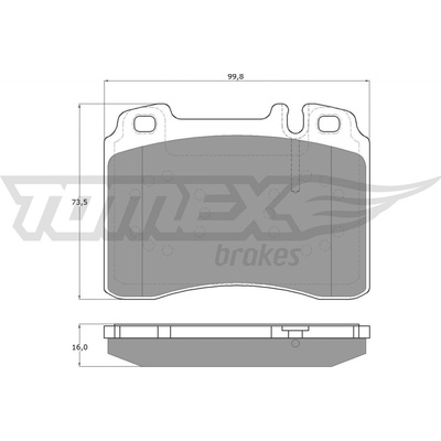 Sada brzdových platničiek kotúčovej brzdy TOMEX Brakes TX 12-711