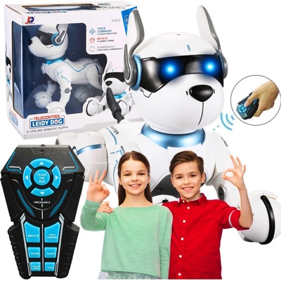 BOUNN Jezdící robot bílý, plastový, se zvukem a LED podsvícením