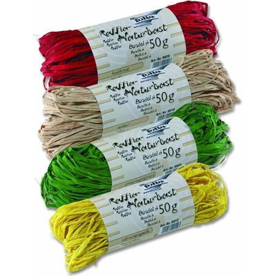 Přírodní lýko - 4 × 50 g - mix 4 barev