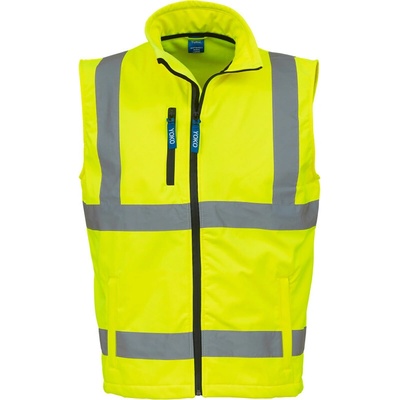 Yoko reflexná softshellová vesta HV006 Hi Vis Yellow