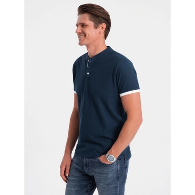 Ombre Clothing pánské tričko s límečkem Phukzon navy