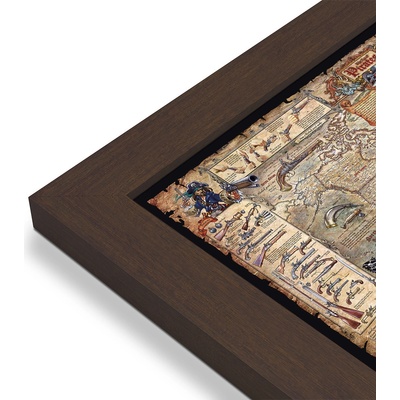 RayWorld Pirátská mapa světa - nástěnná mapa pro děti 138 x 97 cm Varianta: mapa v dřevěném rámu, Provedení: Pegi skořice