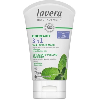 Lavera Pure Beauty Čistící gel peeling a maska 3v1 125 ml