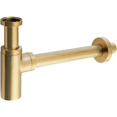 Sapho, umývadlový sifón 5/4", odpad Ø 32 mm, guľatý, zlatá matná, SI519