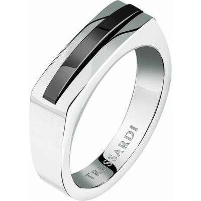 Trussardi oceľový bicolor prsteň pre mužov T Steel TJAXV430