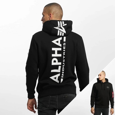 Alpha Industries Back Print Hoody pánska mikina black čierna