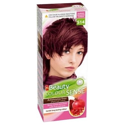 MM Beauty Colour Sense permanentná farba na vlasy S14 - tmavo čerešňovo červená 125 ml