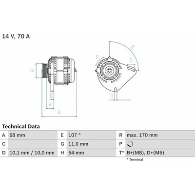 generátor BOSCH 0 986 080 560