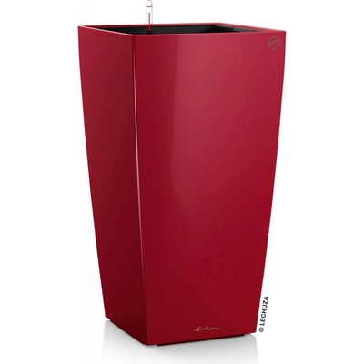 Lechuza Květináč Cubico Premium 30 červená lesklý 30 x 30 x 56 cm – Hledejceny.cz