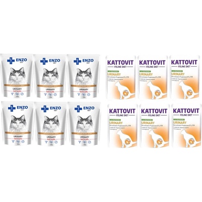 Kattovit Urinary Indicator 85 g sáček + ENZO VET Urinary s hovězím masem 6 x 100 g