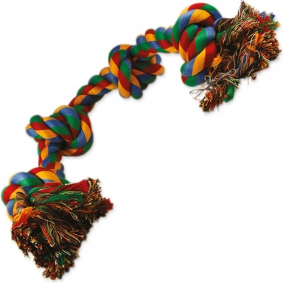Dog Fantasy Hračka uzol bavlnený farebný 4 knôty 60 cm