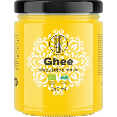 BrainMax Pure Ghee přepuštěné Máslo Ghí Bio 340 ml