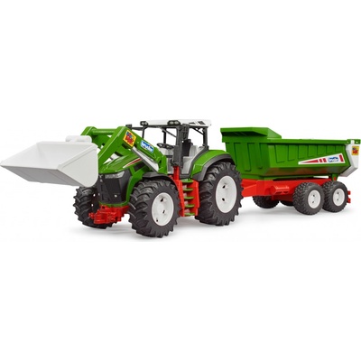 Bruder 3452 ROADMAX Traktor s čelním nakladačem a vozem