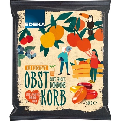Edeka Pestré ovocné bonbony ve 4 variantách 200 g
