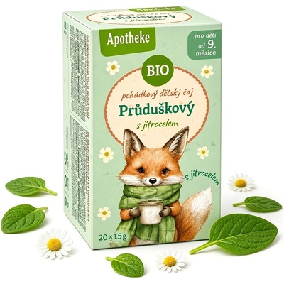 Apotheke Pohádkový Bio průduškový s jitrocelem 20 x 1,5 g – Hledejceny.cz