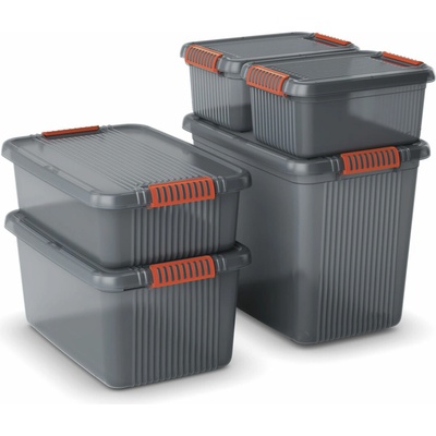 KIS K Latch Box M šedo-oranžový, 28 L