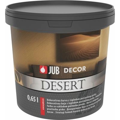 JUB DECOR Desert - dekoratívna farba so vzhľadom púštneho piesku - Black - 0,65 l