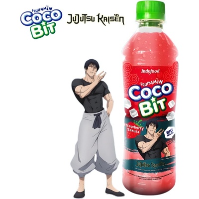 Fruitamin Jujutsu Kaisen Strawberry Sakura Juice with Nata de Coco 350 ml