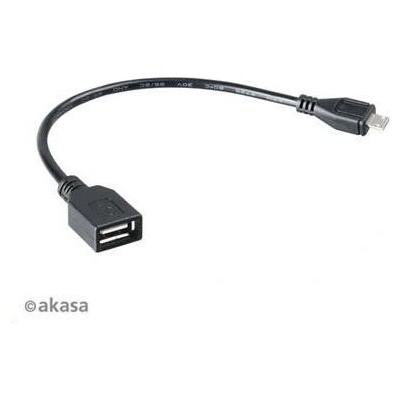 Akasa AK-CBUB25-15BK USB OTG Micro USB male na USB Type A female, 15cm