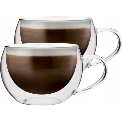 Maxxo Sklenice na cappuccino Cappuccino průhledné 2 kusy 300 ml