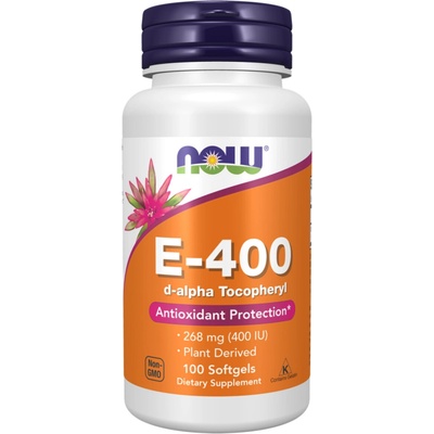 Now Foods Vitamin E-400 D-Alpha Tocopheryl 100 kapslí