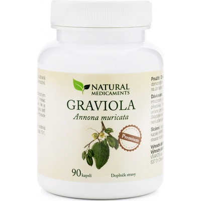 Natural Medicaments Graviola anona Annona muricata 90 kapsúl